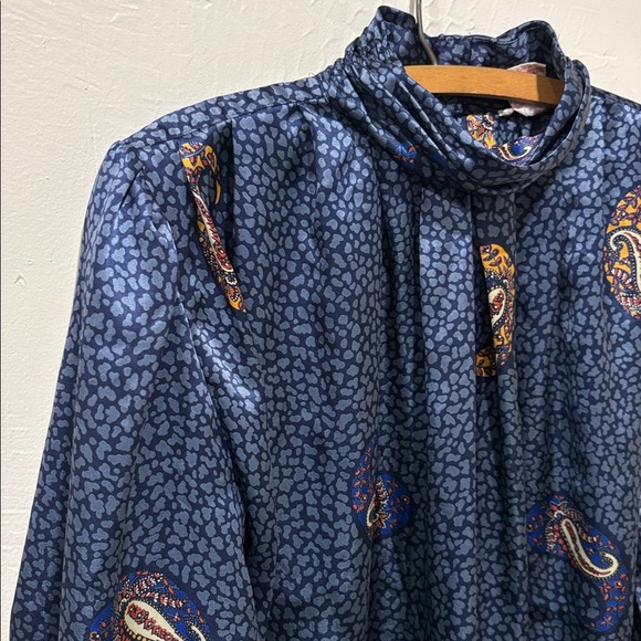 Vintage Tess Paisley Turtleneck Blouse - Picture 3 of 10
